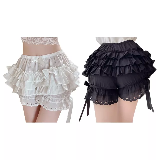 Womens Lolita Maid Bloomers Shorts Lace Ruffle Panties Pumpkin Short Safe Pants