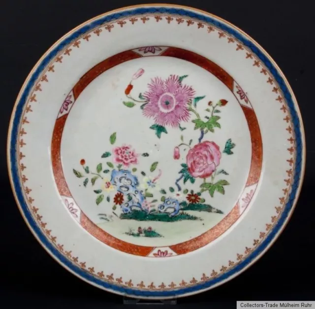 China 18. Jh.Teller A Chinese Famille Rose Porcelain Dish Piatto Cinese Qianlong