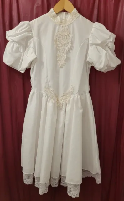 Sugar Plum Girls' / Youth Dress Size 14 1-2 White Wedding Flower Girl USA