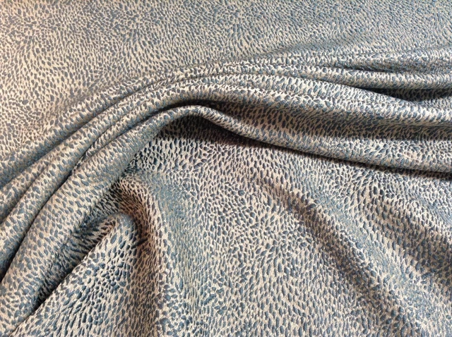 Opal Teal Gold  Faux Silk  Curtain/Craft/Upholstery Fabric 140cm wide