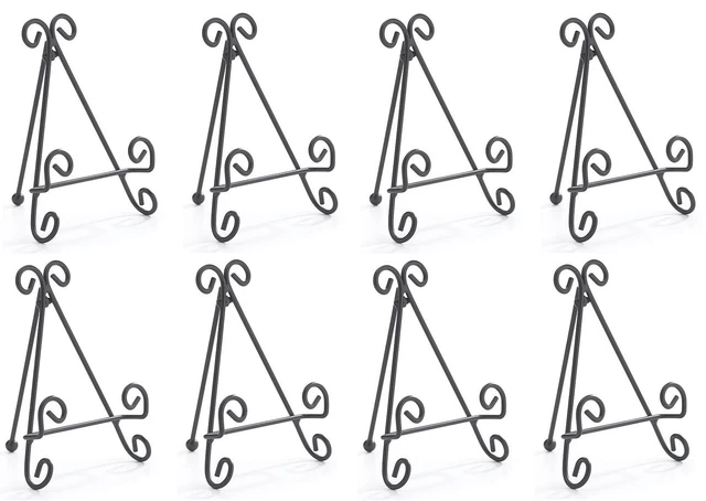 ~~Eight (8) Metal Scroll Design Easel Stand~Small Plate Display~~