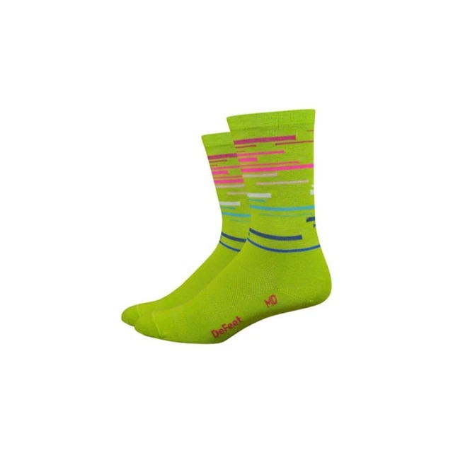 DeFeet Wooleator Comp Unisex 6 inch Comfortable DNA Bi-Cycle Socks - Limelight