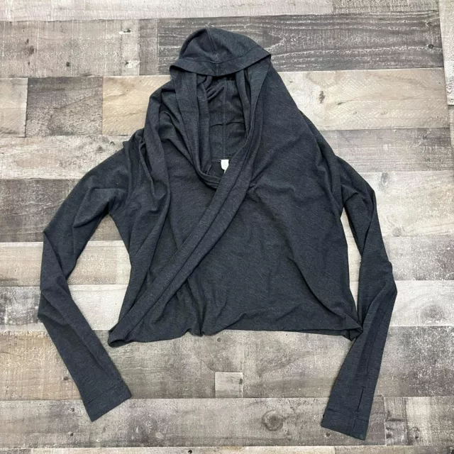 Lululemon Iconic Wrap Sweater Dark Gray Sz 12