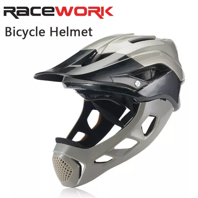 RACEWORK MTB Bicycle Cycling Helmet Safety Full Face Mountain Road Bike Helmet