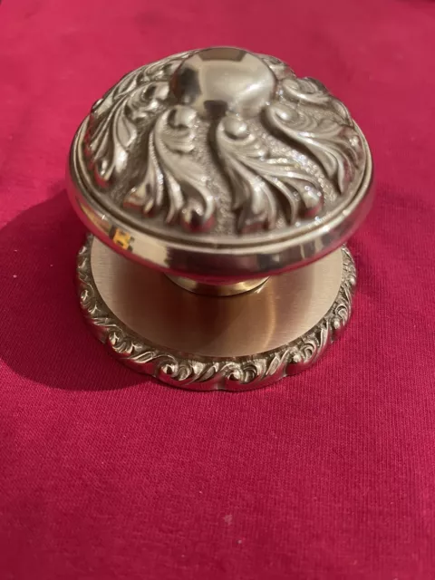 Valli & Colombo Solid  Brass Ornate Centre Door Knob 66mm