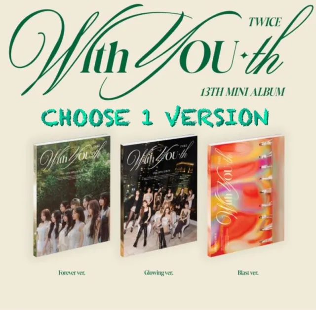 In Stock TWICE 13TH MINI ALBUM [With YOU-th] Kpop Sealed+POB POSTER+P. CARDS SET