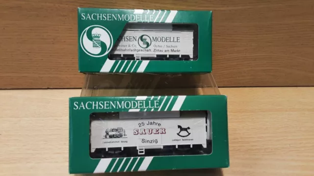 WW953) Sachsenmodelle  - 2x Werbewagen - HO -  OVP