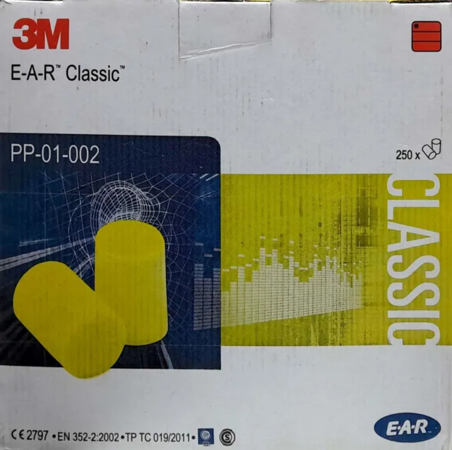 3M E-A-R Classic PP-01-002 Classic Soft Foam Disposable Ear Plugs Pack 50, 100