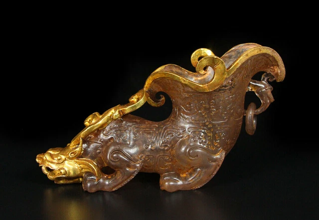Chinese Old Beijing Glaze Gilded Handmade Exquisite Cup 21597