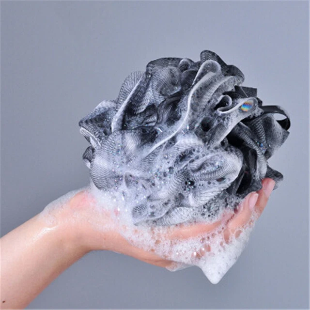 Soft Shower Loofah Bath Sponge Large Mesh Pouf Exfoliating Body Scrubber Ball