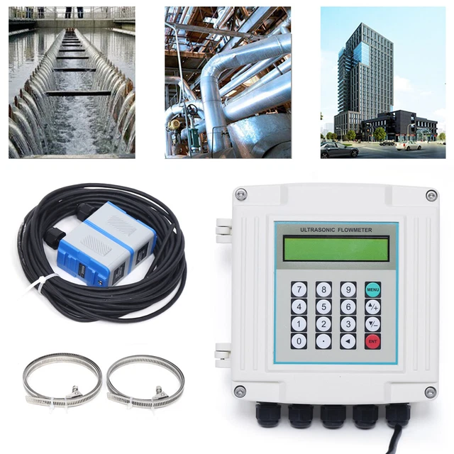 TUF-2000SW Sensor Fixed Ultrasonic Flow Meter DN50-700mm Liquid Flowmeter TM-1