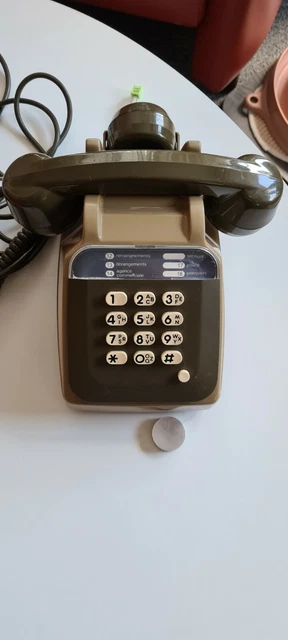 Téléphone Vintage SOCOTEL S63 – Modèle à Touches, Fabrication Française