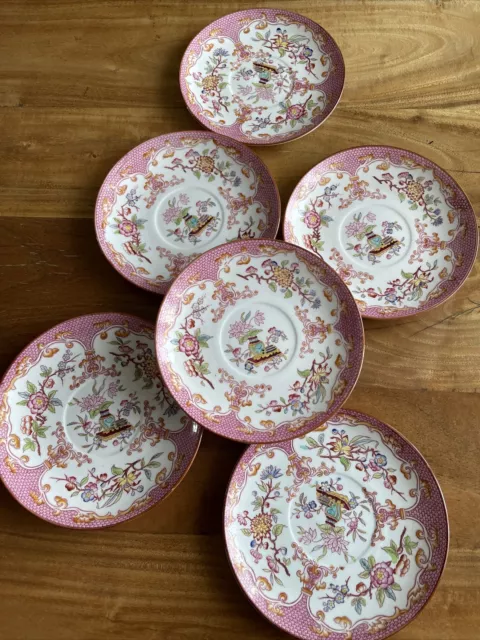 6 Assiettes En Porcelaine Sarreguemines Minton No 235