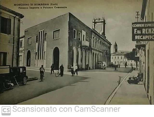 MORCIANO DI ROMAGNA (FORLĪ)   PALAZZO IMPOSTE E PALAZZO COMUNALE  no vg anni 50