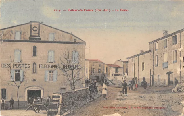 Cpa 66 Latour De France La Poste