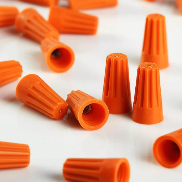 50 PCS Orange Twist-On Wire Connector Connection nuts 22-14 Gauge Barrel Screw