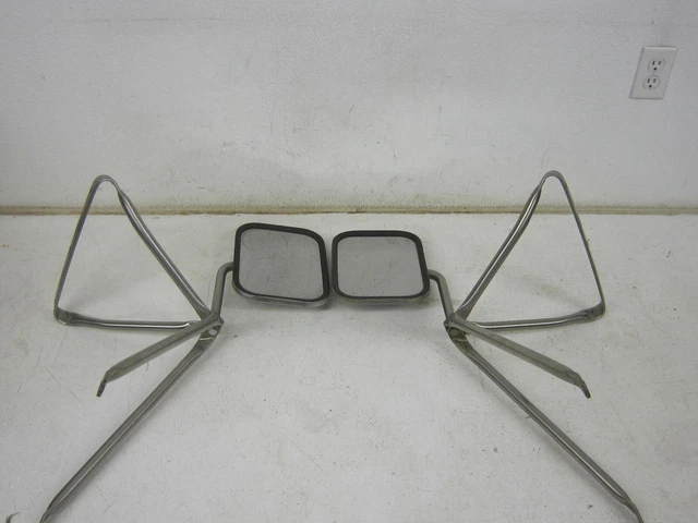 Camper Tow Mirrors Pair Stainless Steel 73-87 Chevy GMC Pickup GM 73-87 Dually