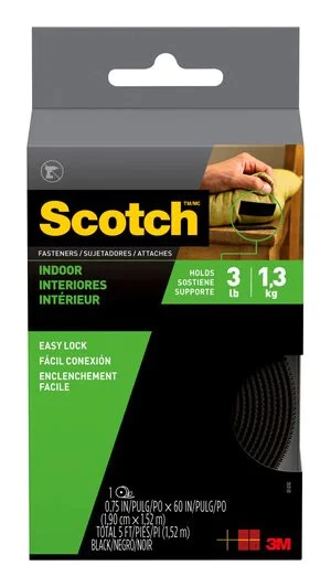Scotch Indoor Fasteners RF4741 3/4x5 ft (190 mm x 152 m) Black 1 Set of Strips