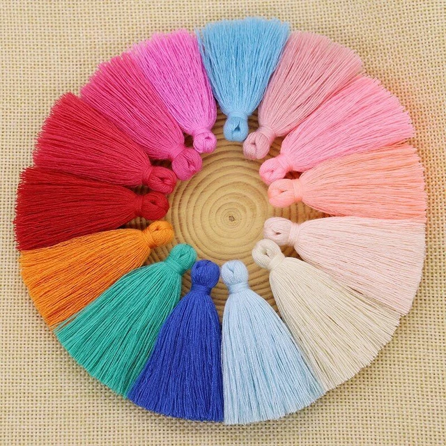 Polyester Cotton Tassel Fringe Pendants DIY Crafts Earrings Jewelry Garment Bag