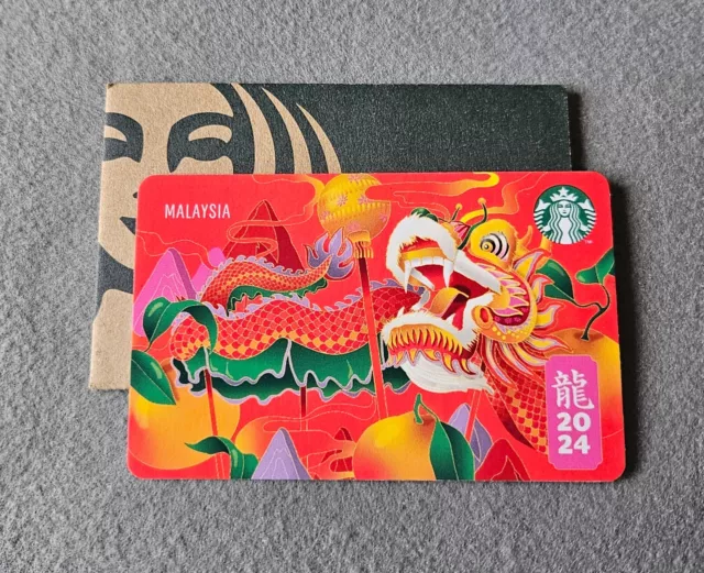 STARBUCKS CARD MALAYSIA Lunar Dragon 2024 10.00 PicClick