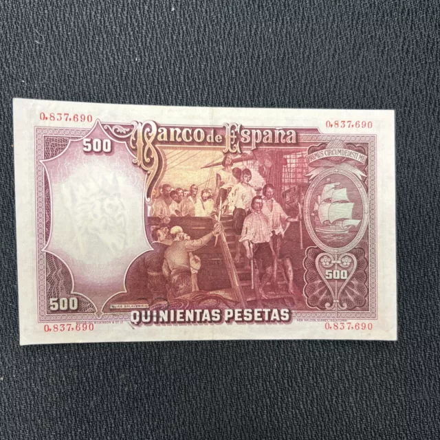 El Banco De Espana Banknote, Spain, 500 Pesetas 2
