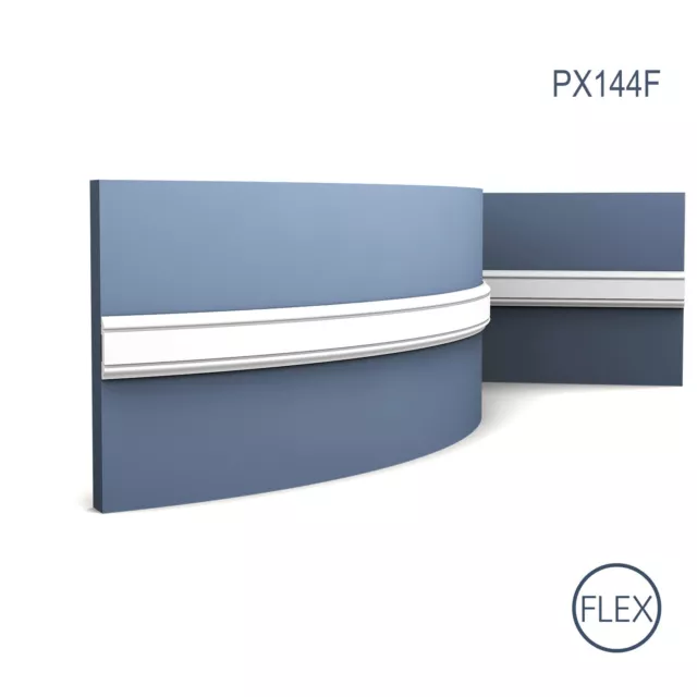 Orac Decor PX144F AXXENT listello da parete flessibile listello decorativo listello profilato bianco | 2 m 2