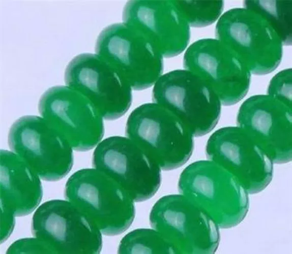 5x8mm Natural Green Emerald Abacus Gemstones Jade Loose Beads 15"