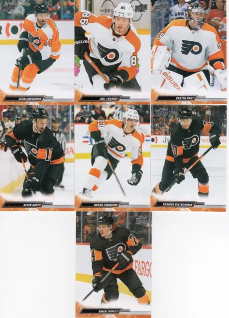 22-23 2022-23 Upper Deck 1 Philadelphia Flyers Team Set-7 Cards-Hart-Couturier