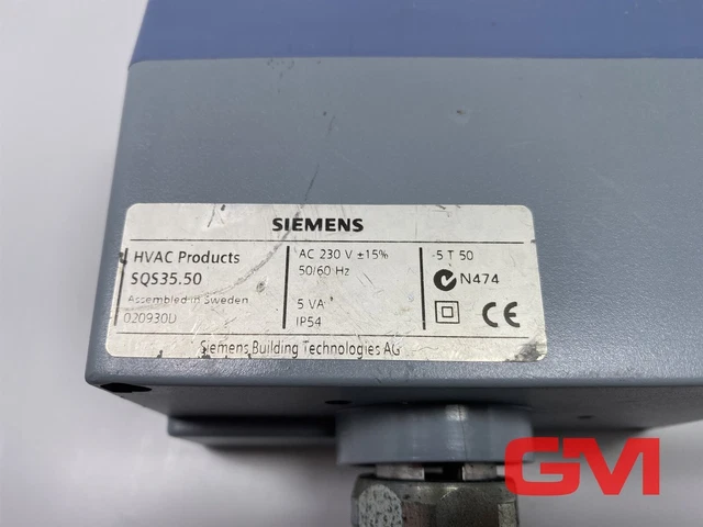 SIEMENS ELEKTROMOTORISCHER STELLANTRIEB SQS35.50 Electromotoric ...