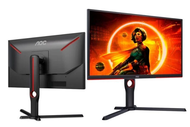AOC 24.5" 240Hz Gaming Monitor, 1 ms GtG, Freesync Premium, 3 Sided Frameless...