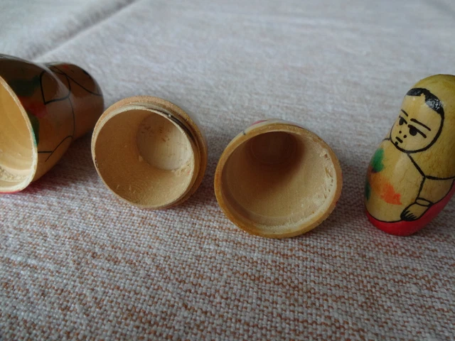 Russische  Matrjoschka Matroschka Babuschka - Handarbeit - 3 Holzpuppen 7
