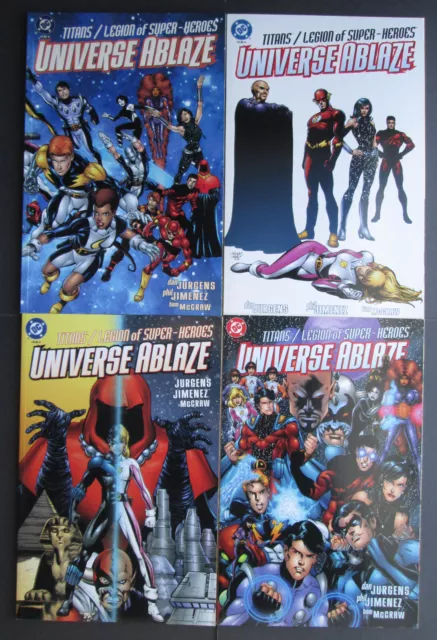 Titans/Legion of Super-Heroes: Universe Ablaze Complete Mini-Series #1 - 4