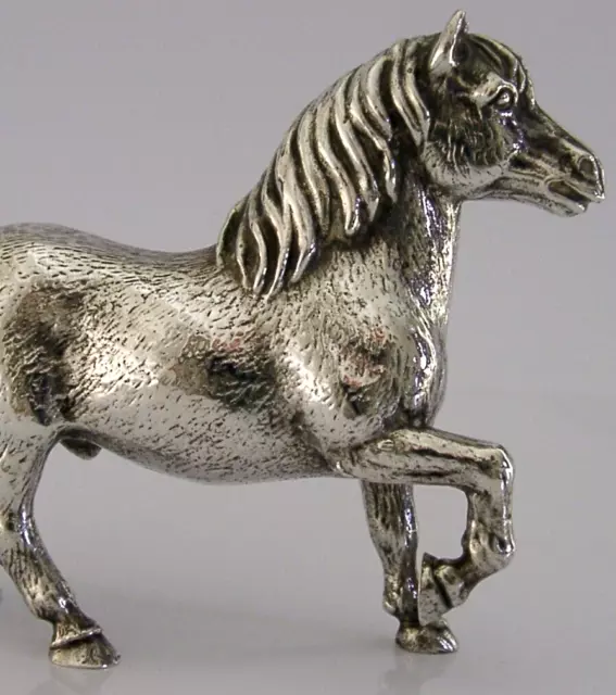 QUALITY ENGLISH SILVER PLATED PONY HORSE FIGURE c1950s ANIMAL 566g