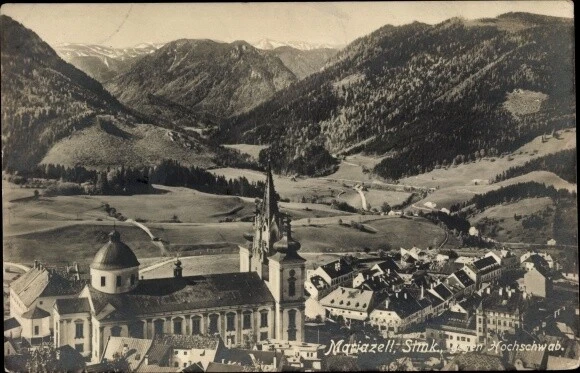 Ak Mariazell Steiermark, Totalansicht, Hochschwab - 3964170