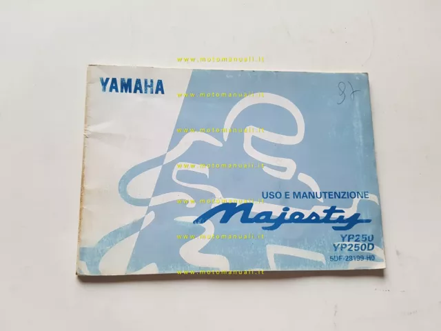Yamaha Majesty 250 5DF 1997 manuale uso manutenzione originale ITALIANO