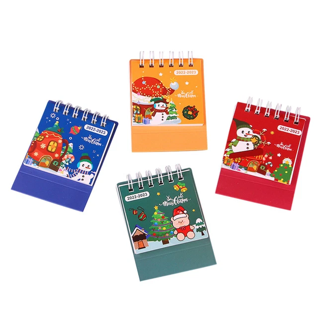 4 Pcs Calendario Tavolo 2023 Mini Natalizio Decorazione Miniatura Regalo
