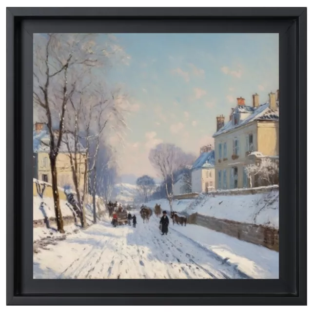 🎨💖 Superbe paysage sous la neige - Oeuvre originale et unique