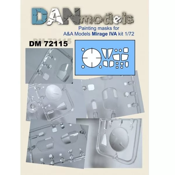 Dan Models 72115 For Scale Model Kit 1:72 Painting Masks for A&A Mirage IV(A&A)