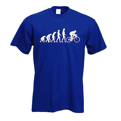 CICLISMO T Shirt | Classic Evoluzione di un ciclista Push bike T-Shirt Spedizione Gratis in UK