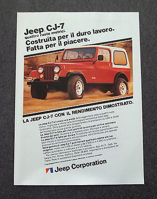 G202-Advertising Pubblicità - 1982 - JEEP CJ-7 QUATTRO RUOTE MOTRICI