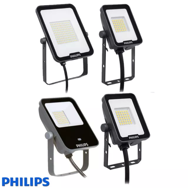 Strahler Fluter 50W 20W 10W 4000K schwarz PHILIPS Außen Floodlight Beleuchtung