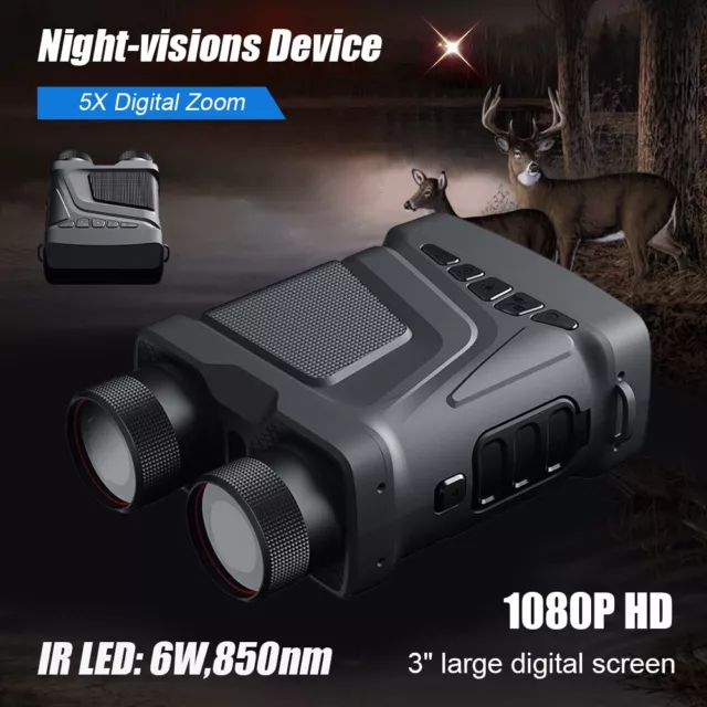 850nm Fernglas Nachtsichtgerät 1080P HD 5X Digital Zoom Jagdteleskop Foto Video