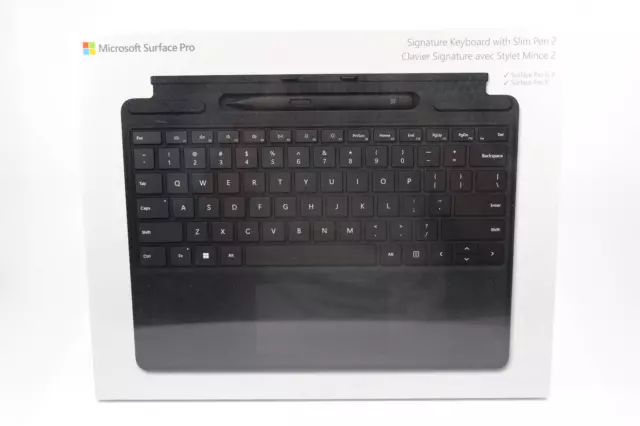 Microsoft - Surface Slim Pen 2 and Pro Signature Keyboard for Pro X, 8, 9 Black