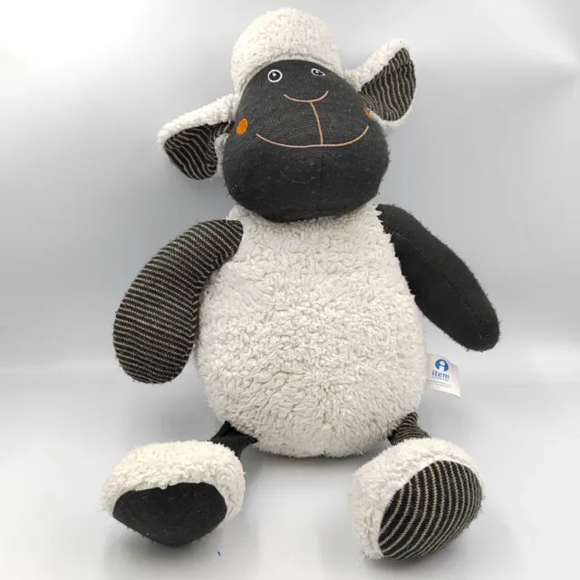 Grand doudou peluche mouton blanc noir ITEM INTERNATIONAL  - 33158