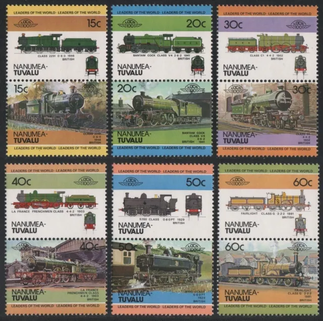 Tuvalu - Nanumea 1984 - Mi-Nr. 1-12 ** - MNH - Lokomotiven / Locomotives