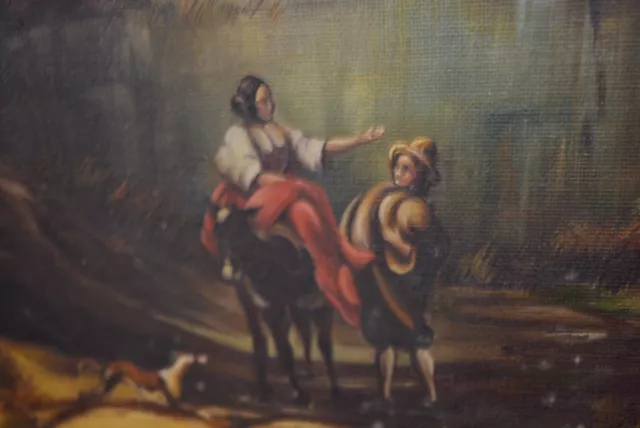 antico dipinto  olio su tela epoca primi  '800 piemontese