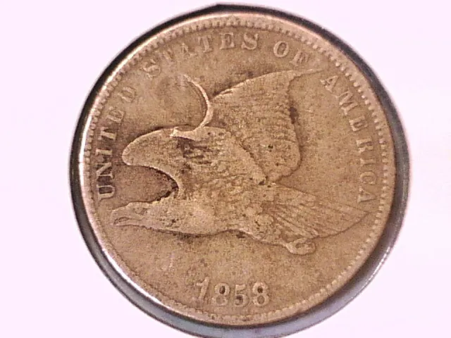 1858 Flying Eagle Cent Genuine Raw Ungraded 01298