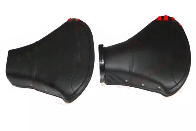 Neuf Lambretta Avant & Arrière Simple Selle Siège Set Noir Couleur Aes