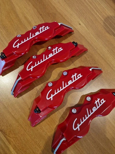 ALFA ROMEO GIULIETTA SET 4x COVER COPRI PINZE FRENI ROSSO RED