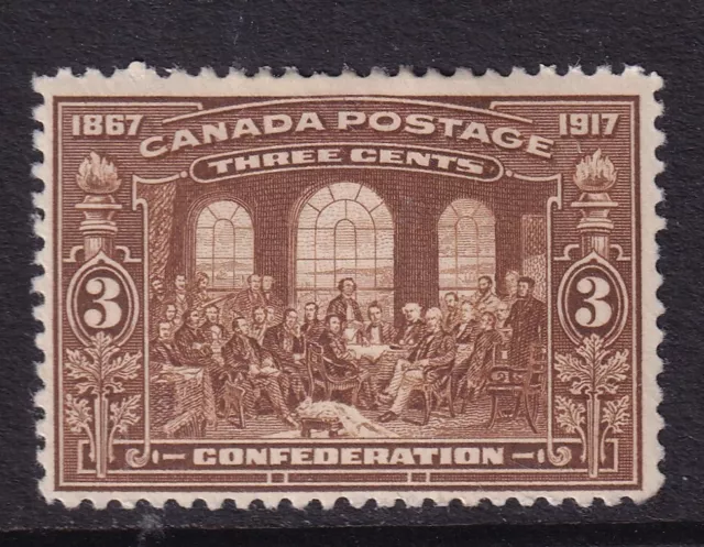 Canada 1917  50th Anniv of Confederation 3c. Bistre Brown SG244 M/Mint